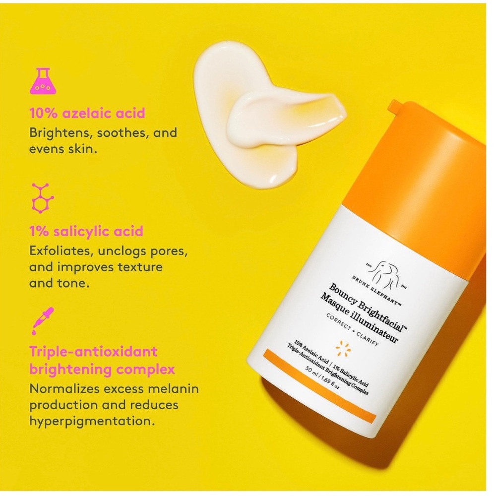 BRAND NEW UNOPENED Drunk Elephant Bouncy Brightfacial Masque illuminateur